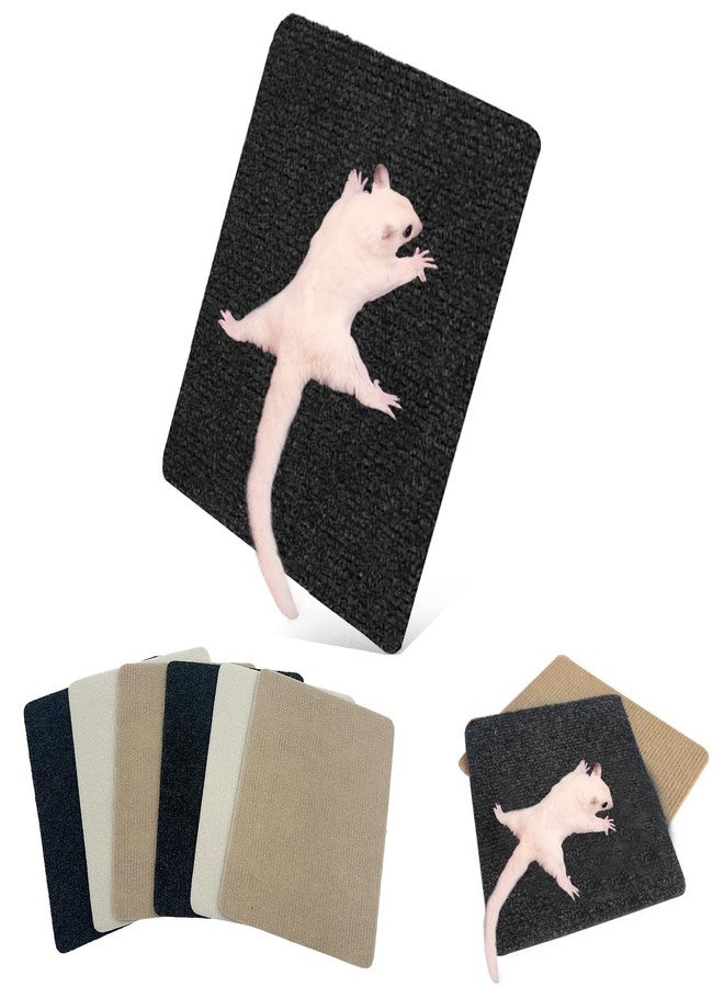 IIDEA 6-Pack Self-Adhesive Sugar Glider Climbing Mats - Space-Saving Cage Accessories, Enrichment Toys for Sharpening Claws, Wall & Furniture Protectors for Small Pets (6pcs) - Image 1